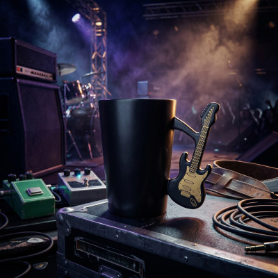 Cană Chitară Electrică - Stil Double Cut - Fără Inscripție