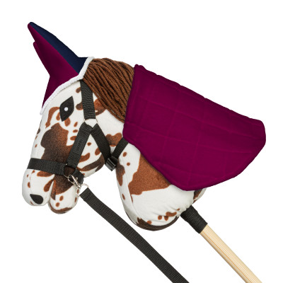 Zestaw Skippi - Hobby Horse Gniado - srokaty - Derka fuksja i granat