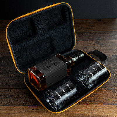 Froster Whiskyetui mit Gläsern Who cares