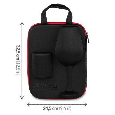 Froster Etui für Paare mit Weinglas und Whiskyglas Who cares Black