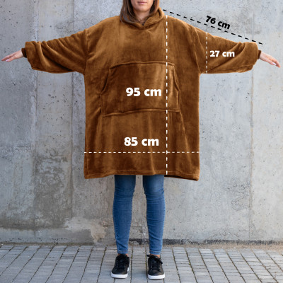Bluzair - Hoodie Decke - Toffee