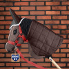 Skippi Halter for a Hobby Horse - Reins and 2 Removable Fleece Covers - Red