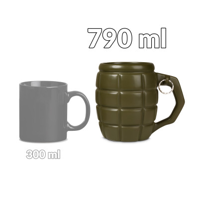 Riesen Handgranate Becher - Grün
