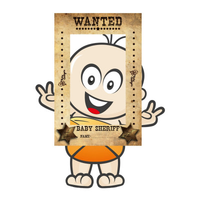 Baby Sheriff - Bavaglino con maniche