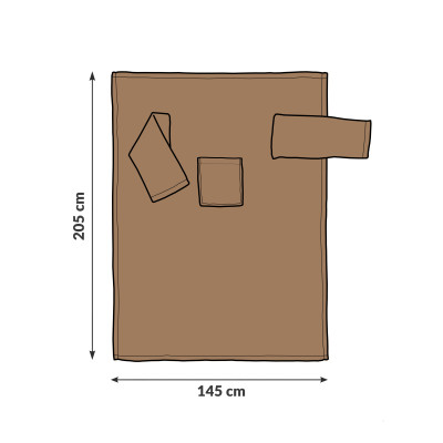 Kuscheldecke mit Ärmeln - Cappuccino