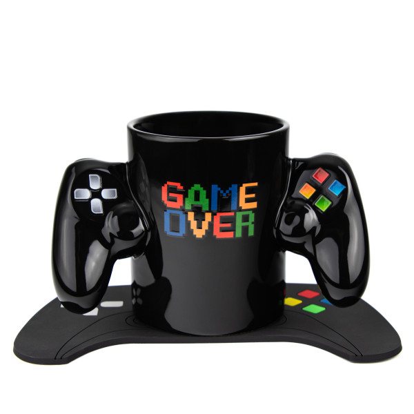 Hrnček Gamepad pre Hráča - Game Over x Herná podložka pre hráča