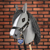 Skippi halter for Hobby Horse – reins, faux leather – black