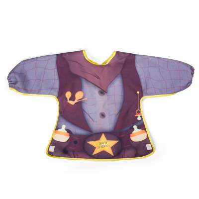 Baby Sheriff - Bavaglino con maniche