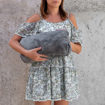 Bluzair - Hoodie Decke - Grau