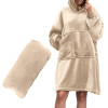 Bluzair - Hoodie Decke - Hellbeige