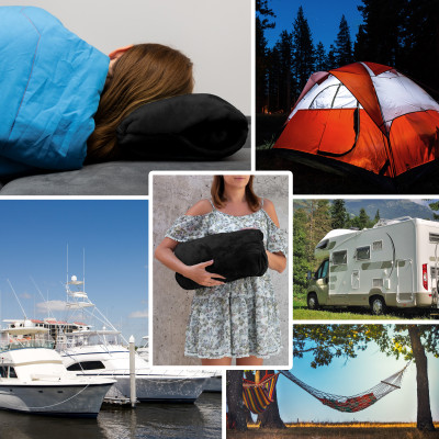 Bluzair - Hoodie Decke - Schwarz