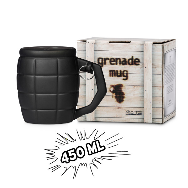 Handgranate Becher 450 ml - Schwarz