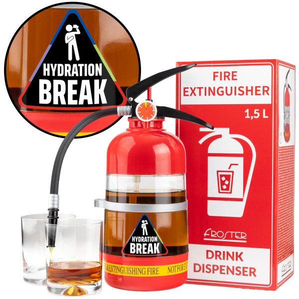 Fire Extinguisher Drink Dispenser - Hydration Break