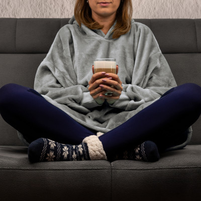 Bluzair - Felpa Coperta - Grigio chiaro