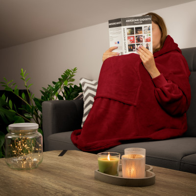 Bluzair - Hoodie Decke - Burgund