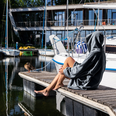 Bluzair - Hoodie Decke - Grau