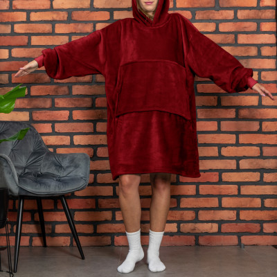 Bluzair - Hoodie Decke - Burgund