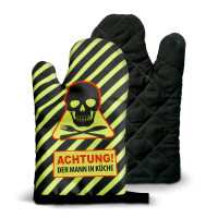 Kitchen glove - Warning Man Cooking (DE)