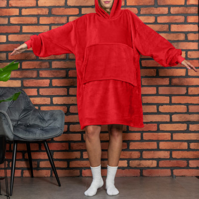 Bluzair - Hoodie Decke - Rot