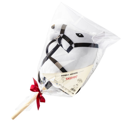 Hobby Horse Skippi - Koník na tyči - Bílý