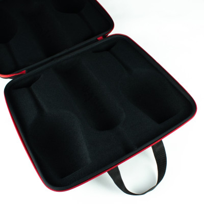 diVinto Etui für Flasche mit Weingläsern - Who cares Black