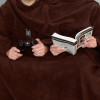 Kuscheldecke mit Ärmeln für Paare - Schokolade