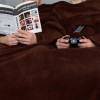 Kuscheldecke mit Ärmeln für Paare - Schokolade