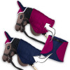 Skippi Blanket and Ear Bonnet for Hobby Horse - Fuchsia and Navy Blue