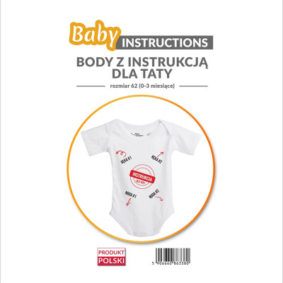 Baby Instructions - Body z instrukcją dla Taty