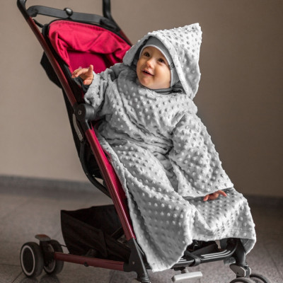Baby Wrapi - Kuscheldecke mit Ärmeln - Grau