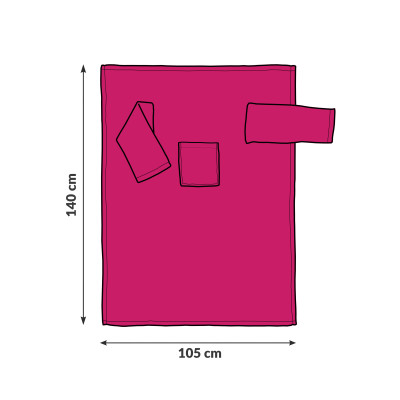 Kuscheldecke mit Ärmeln Junior - Fuchsie