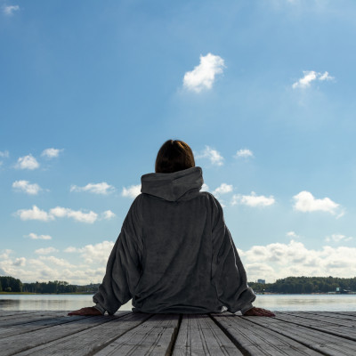 Bluzair - Felpa Coperta - Grigio chiaro